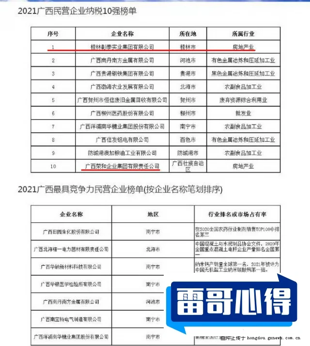 广西十大民企排行榜2025年排名前十名榜单出炉